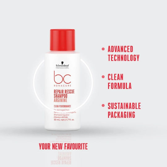 Schwarzkopf Bc Bonacure Repair Rescue Arginine Sampon De Par Reconstrucție/Hrană Pentru Toate Tipurile De Păr 50ml
