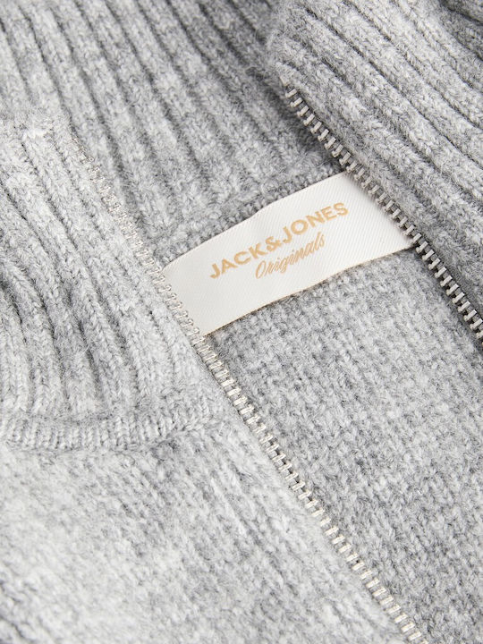 Ανδρική Ζακέτα Πλεκτή Light Grey Melange