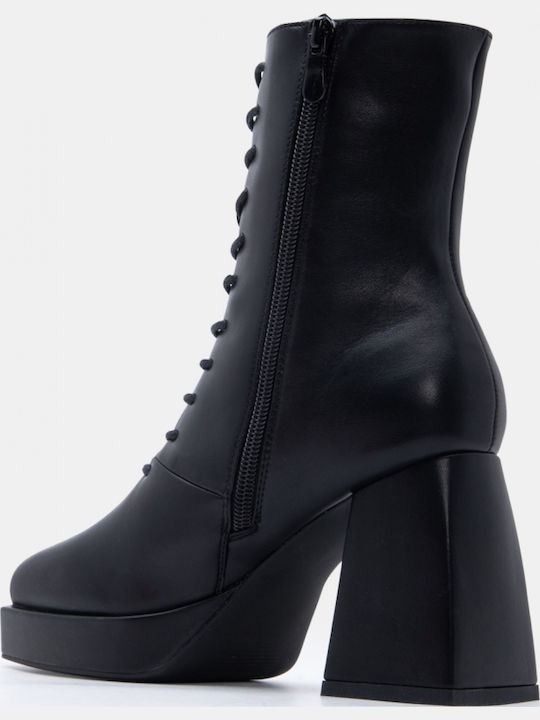 Wildleder Damen Kampfstiefel Schwarz