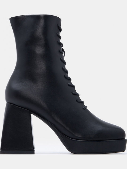 Wildleder Damen Kampfstiefel Schwarz
