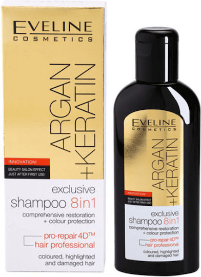 Eveline Exclusive Argan Shampoos Reconstruction/Nourishment & Shine for All Hair Types 150ml