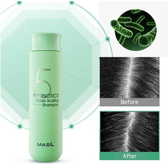 Masil 5 Probiotics Scalp Scaling Shampoo Probiotic Shampoo For Deep Cleansing Sulfate-Free 300ml