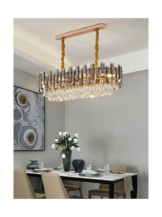 Emporio Collection Kronleuchter Ø80cm mit Kristallen Gold PA-146 GOLD