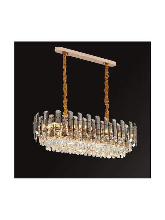 Emporio Collection Kronleuchter Ø80cm mit Kristallen Gold PA-146 GOLD