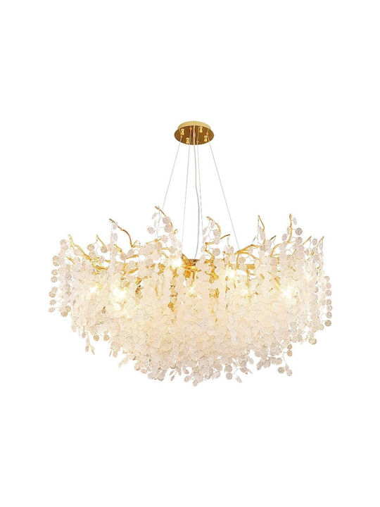 Полилей Ø60cm с Кристали Златист PA-141 GOLD