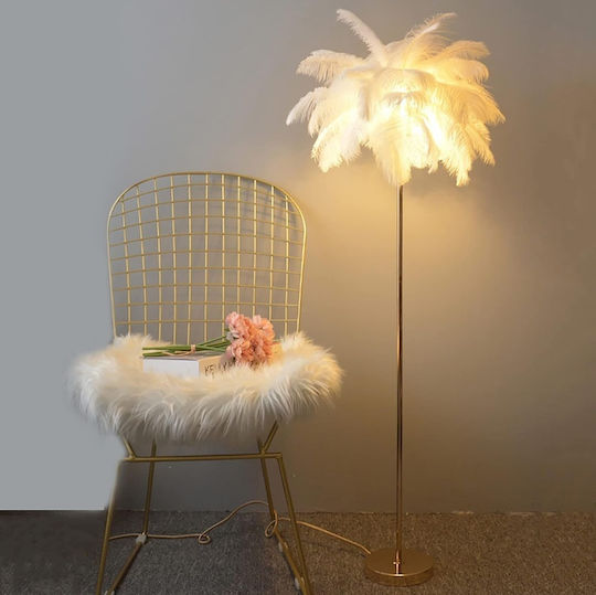 Floor Lamp H160cm with Lamp Bulb Base for E27 Gold PA-177 Gold