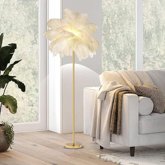 Floor Lamp H160cm with Lamp Bulb Base for E27 Gold PA-177 Gold