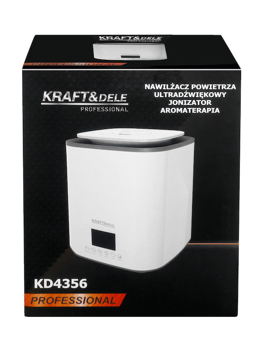 Kraft & Dele Led Συσκευή Αρωματοθεραπείας Υπερήχων με Τηλεχειριστήριο και Χρονοδιακόπτη Γκρι 3100ml KD4356