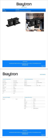Braytron Σύνδεσμος Ράγας για Φωτιστικά Μαύρος BY40-00341