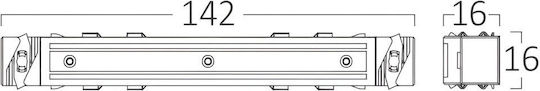 Braytron Σύνδεσμος Ράγας για Φωτιστικά Μαύρος BY41-90011