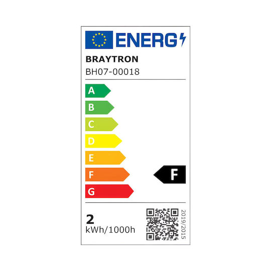 Braytron Стенни Външни Осветителни Тела LED IP20 2W с Регулируемо Бяло Светлина 7.18x7.18x4.16см