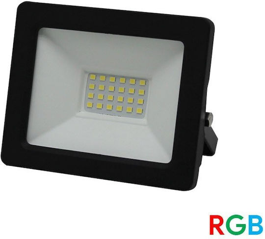 Adeleq Στεγανός Προβολέας LED 10W RGB IP65