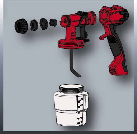 Einhell TC-SY 600 S Ηλεκτρικό Πιστόλι Βαφής 600W με Δοχείο 0.8lt