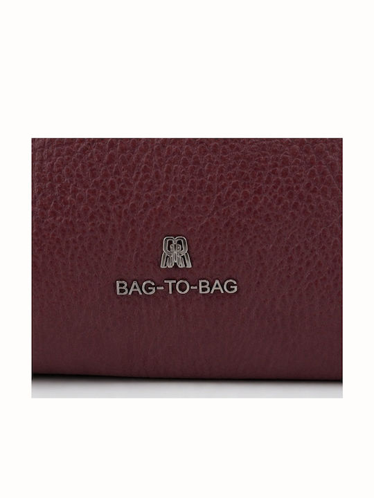 Leather Women's Tote Bag Burgundy