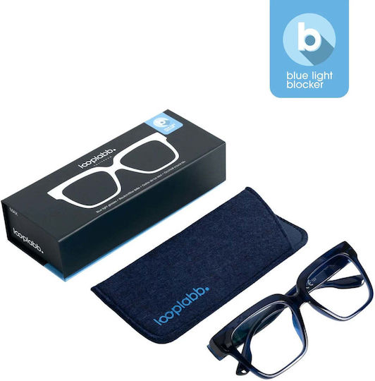 Looplabb Max Blaulichtblockierende Brillen Marine Blau Stufe 2