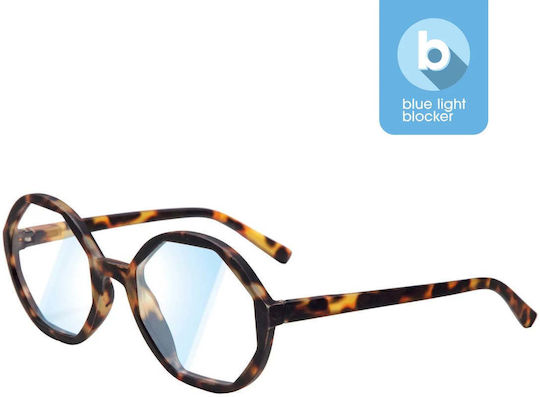 Looplabb Lolita Schildpatt Blaulichtblockierende Brillen Grad 1