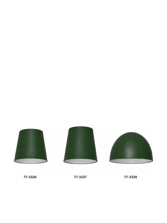 Home Lighting Στρογγυλό Καπέλο Φωτιστικού Πράσινο με Διάμετρο 17cm