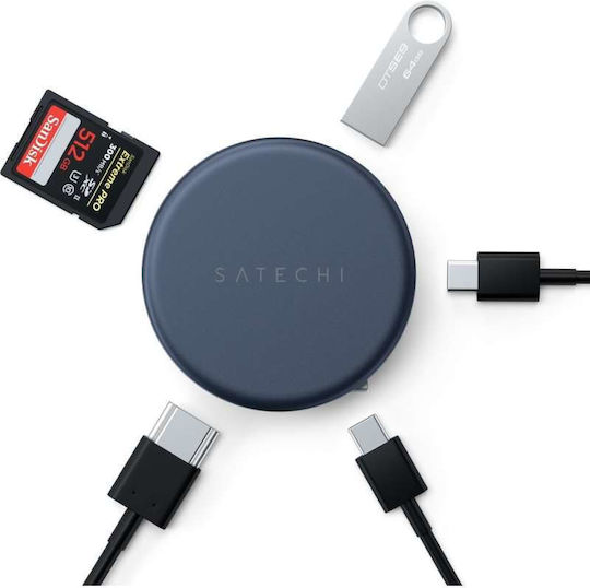Satechi USB Hub 5 Ports with USB-A Connection Blue