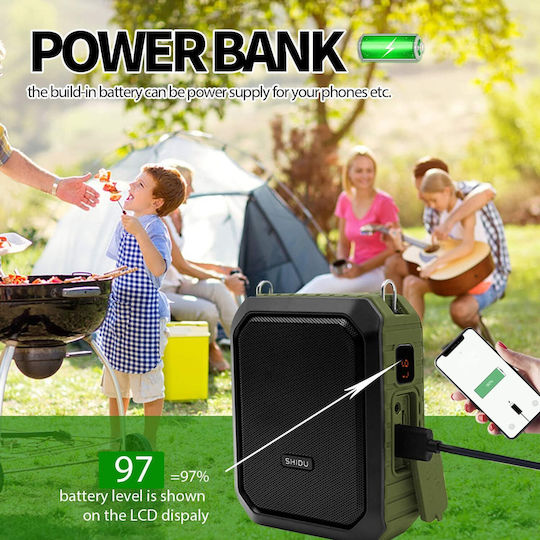 Amplificator vocal portabil fără fir Microfon Bluetooth Megafon Baterie 4400 mAh Funcție Power Bank Slot Card Funcție de înregistrare Impermeabil IPX5 Profesori Ghizi Turistici Antrenori