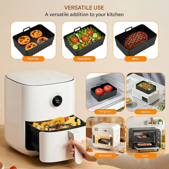 Set 17 Accesorii Ninja Foodi Af300eu Af400eu Af500eu pentru Prăjitoare cu Aer Dual Zone 7.6l-9.5l Fără Bpa Silicon Alimentar Oțel Inoxidabil 304 2 Inserții Din Silicon Frigărui Pentru Gătit Forme Pentru Grătar și Brioșe Mănuși Clești 100 Foi Hârtie Pentru Copt