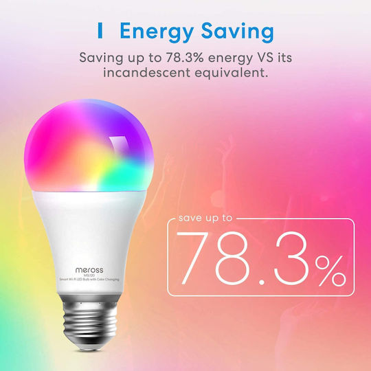 Smart Smart LED Bulb 60W for E27 Socket and A19 Shape RGB 810lm
