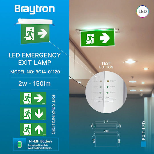 Braytron LED Φωτιστικό Σήμανσης