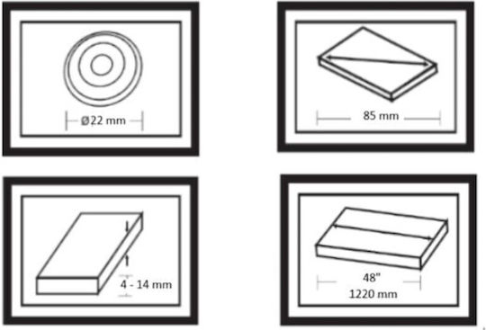 Mașină de tăiat plăci 48"/1220 mm KD10734 Kraft&Dele