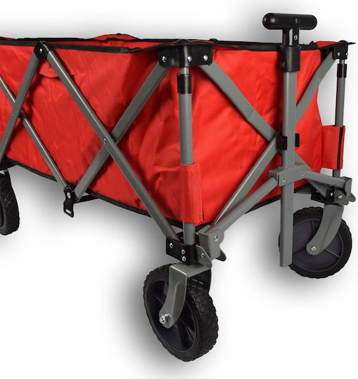 Cărucior Metalic Remorcabil 70kg 90x49x58cm Pliabil Cărucior de Grădină Metalic Cu patru roți cu Greutate Maximă de Încărcare 70kg 90x49x58cm.