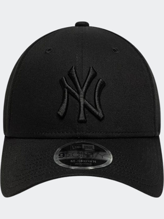 New York Yankees Mlb Pattern Pu Черна 9forty Регулируема Шапка Дамска Черна