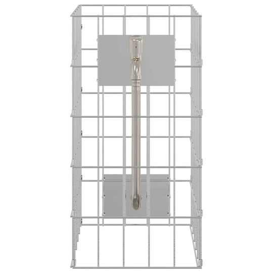 vidaXL Gabion Fence Post Garden Fencing Supplies 25x25x50cm 4 Pieces Silver