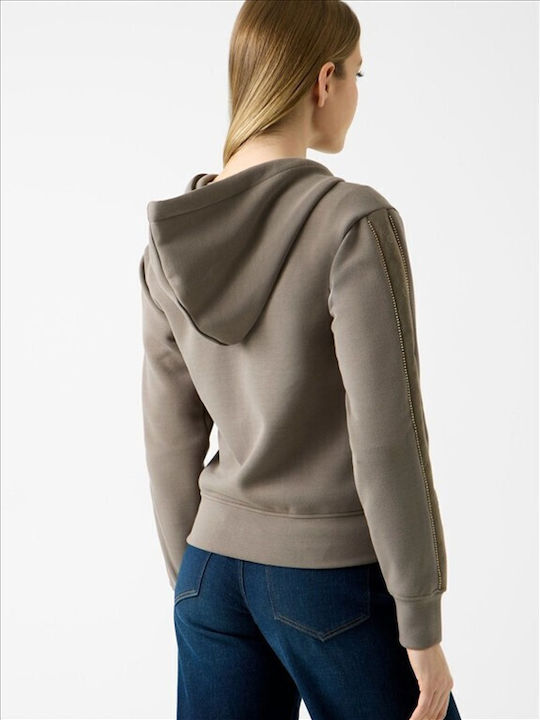 Scuba Scuba Women's Hooded Sweatshirt Cardigan Brown