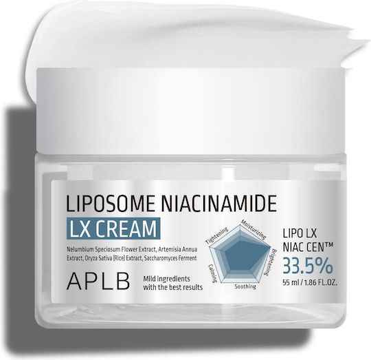 APLB Liposome Niacinamide Face Cream for Moisturizing & Brightening with Niacinamide & Centella Asiatica 55ml