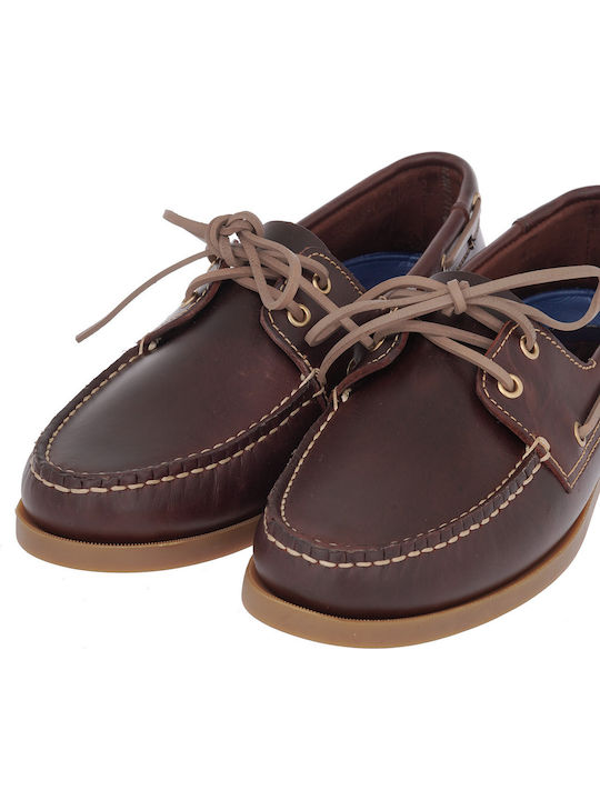 Δερμάτινα Ανδρικά Boat Shoes σε Καφέ Χρώμα