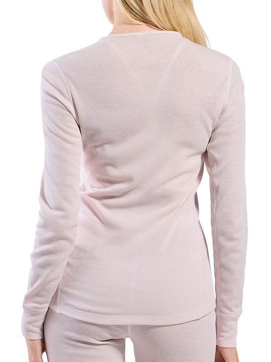 Odlo Active Warm Eco Damen Thermounterwäsche Langärmliges Hemd Rosa