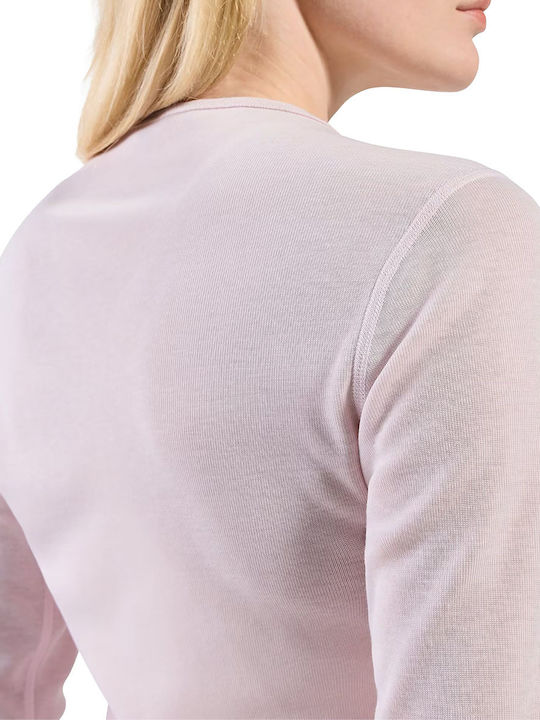Odlo Active Warm Eco Damen Thermounterwäsche Langärmliges Hemd Rosa