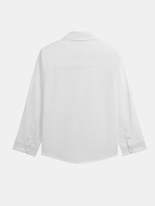 Tricou Pentru Copii Mânecă Lungă Alb