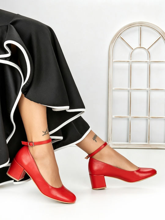 Rot Pumps mit Mittelhohem Absatz