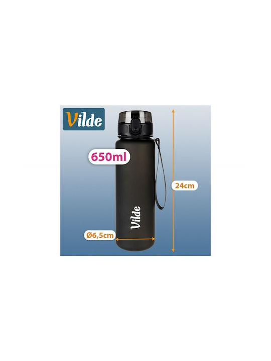 Vilde Vilde Wasserflasche 650ml Schwarzes