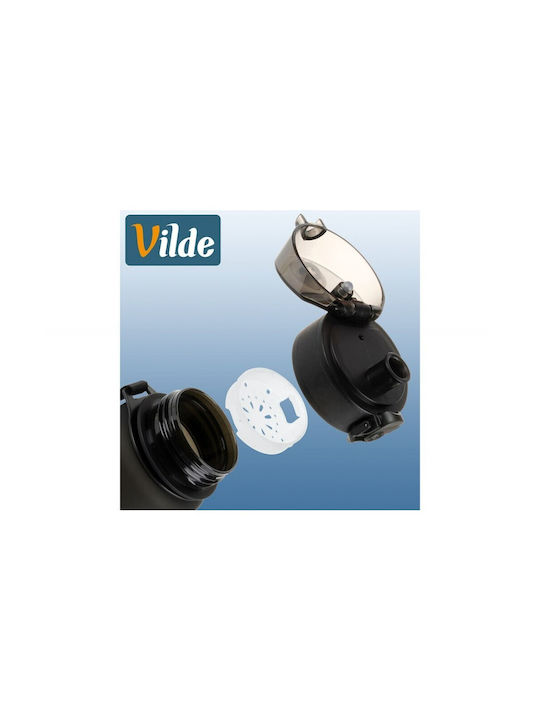 Vilde Vilde Wasserflasche 650ml Schwarzes