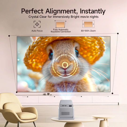 Magcubic Мини Проектор LCD Full HD Лампа LED с Wi-Fi и Вградени Говорители