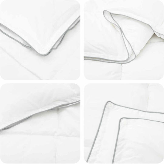 Universal Quilt Adjustment 2 Pieces 135 X 200 Cm All Seasons White