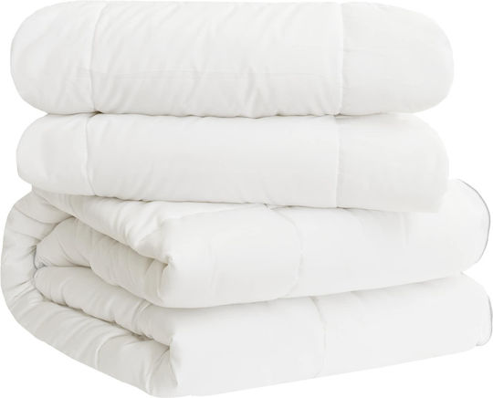 Universal Quilt Adjustment 2 Pieces 135 X 200 Cm All Seasons White