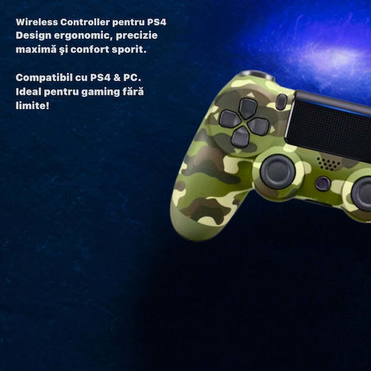 Double-Motor Vibration Ασύρματο Gamepad για PS4 Camouflage