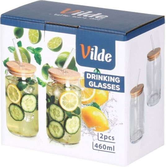 Vilde Vilde Glas Tasse Mit Deckel 460ml 2 Stück