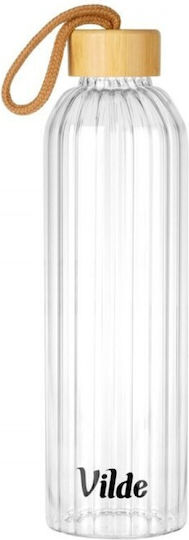 Vilde Vilde Glas Wasserflasche mit Schraubdeckel Transparent 750ml