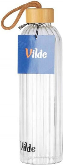 Vilde Vilde Glas Wasserflasche mit Schraubdeckel Transparent 750ml