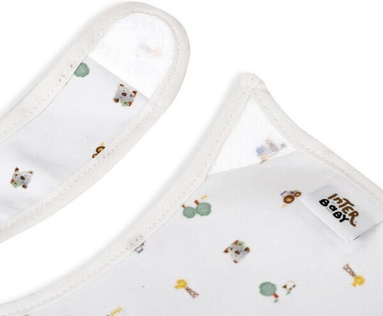 Interbaby Αδιάβροχη Σαλιάρα Υφασμάτινη με Αυτοκόλλητο Green 2τμχ