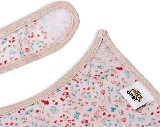 Interbaby Waterproof Fabric Baby Bib with Hook & Loop Fastener Pink 2 Pieces