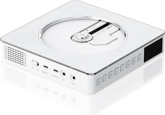 Snowsky Beatbox – Мултифункционален преносим CD високоговорител LDAC FM CD Ripping – Бял