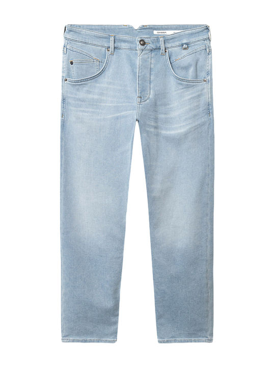 Alex Ανδρικό Παντελόνι Τζιν Cropped Ελαστικό Relaxed Tapered Fit Μπλε